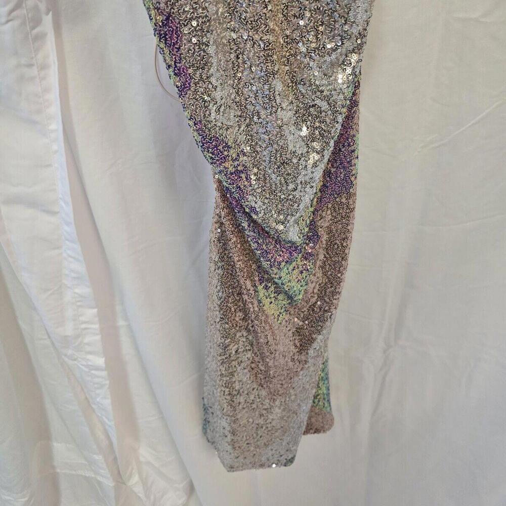 Windsor‎ Party Sequence S Spaghetti Straps Y2K Bodycon Flashy Dress NWT - Picture 8 of 13